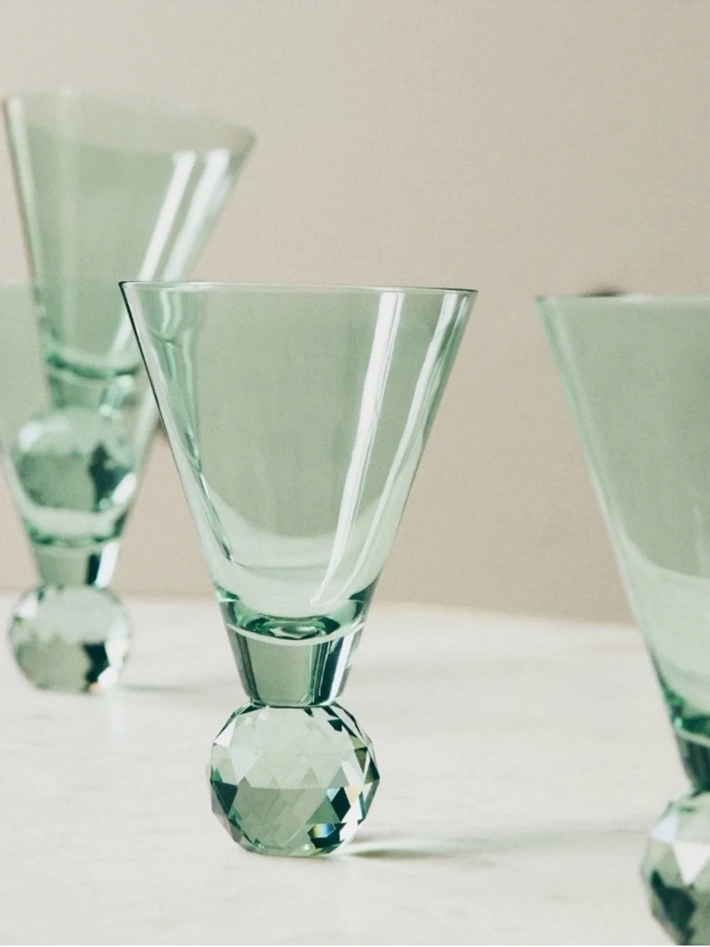Anthropologie Gemma Martini Glasses, Set of 4